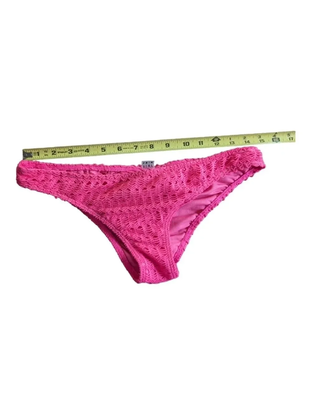Roxy Swim Hot Pink Flounce Top 2 Piece Bikini Size Large